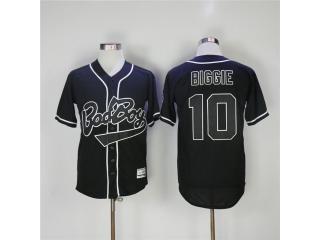 Bad Boy Movie Baseball Jerseys 10 Biggie Throwback Authentic Stitched High Quality Free Shipping Jersey Black
