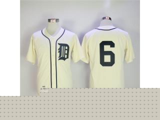 Detroit Tigers 6 Al Kaline Baseball Jersey Beige Retro