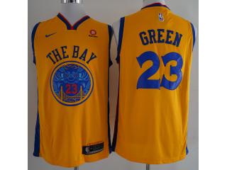 Nike Golden State Warrior 23 Draymond Green Basketball Jersey Yellow City Edition Fans