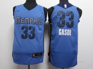 2017-2018 NIke Memphis Grizzlies 33 Marc Gasol Basketball Jersey Light blue