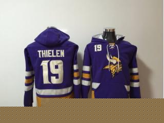 Minnesota Vikings 19 Adam Thielen Hoodies Football Jersey Purple