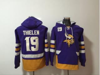 Minnesota Vikings 19 Adam Thielen Hoodies Football Jersey Purple