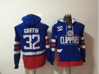 L.A. Clippers 32 Blake Griffin Hoodies Basketball Jersey Blue