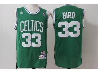 Boston Celtics 33 Larry Bird Basketball Jersey Green