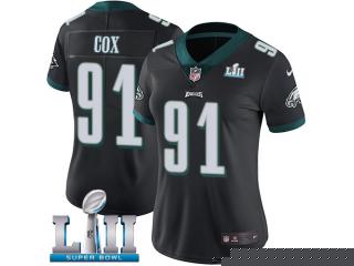 Women 2018 Pro Bowl Philadelphia Eagles 91 Fletcher Cox Football Jersey Legend Black
