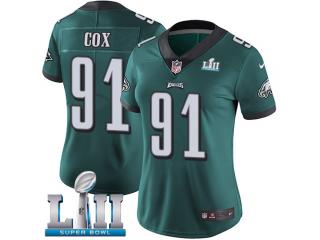 Women 2018 Pro Bowl Philadelphia Eagles 91 Fletcher Cox Football Jersey Legend Green