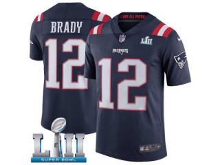 2018 Pro Bowl New England Patriots 12 Tom Brady Football Jersey Legend Navy Blue