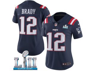 Women 2018 Pro Bowl New England Patriots 12 Tom Brady Football Jersey Legend Navy Blue