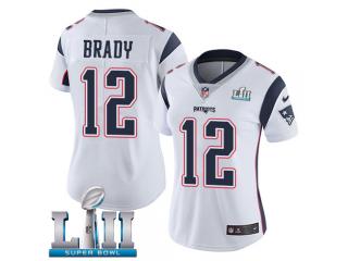 Women 2018 Pro Bowl New England Patriots 12 Tom Brady Football Jersey Legend White