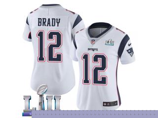 Women 2018 Pro Bowl New England Patriots 12 Tom Brady Football Jersey Legend White