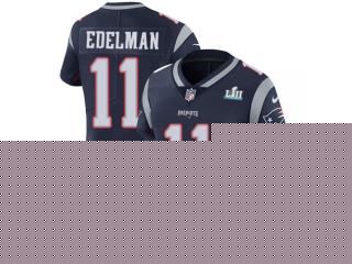Women 2018 Pro Bowl New England Patriots 11 Julian Edelman Football Jersey Legend Navy Blue