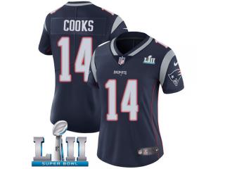 Women 2018 Pro Bowl New England Patriots 14 Brandin Cooks Football Jersey Legend Navy Blue