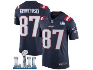2018 Pro Bowl New England Patriots 87 Rob Gronkowski Football Jersey Legend Navy Blue