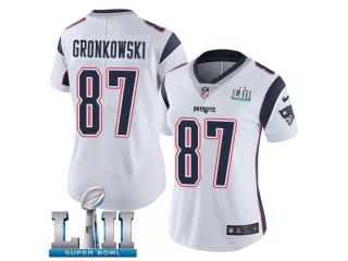 Women 2018 Pro Bowl New England Patriots 87 Rob Gronkowski Football Jersey Legend White