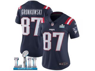 Women 2018 Pro Bowl New England Patriots 87 Rob Gronkowski Football Jersey Legend Navy Blue