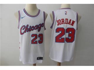 2017-2018 Nike Chicago Bulls 23 Michael Jordan Basketball Jersey White City Edition Fans