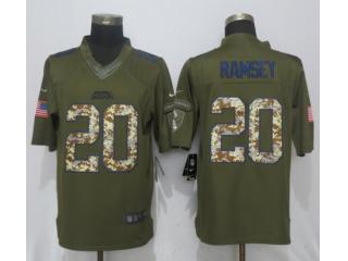 Jacksonville Jaguars 20 Jalen Ramsey Green Salute To Service Limited Jersey