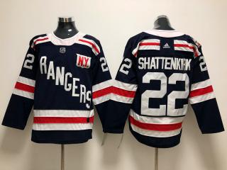 Adidas New York Rangers 22 Kevin Shattenkirk Ice Hockey Jersey Navy Blue