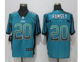 Jacksonville Jaguars 20 Jalen Ramsey Drift Fashion Green Elite Jersey