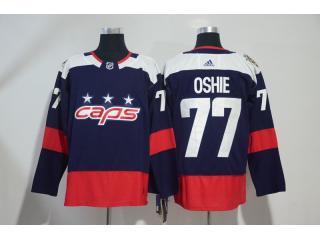 Adidas Washington Capitals 77 T.J. Oshie Ice Hockey Jersey Navy Blue