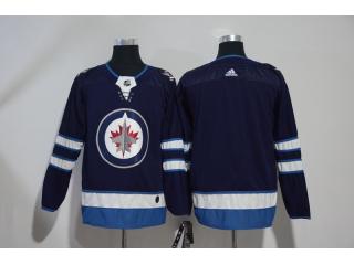 Adidas Winnipeg Jets Blank Ice Hockey Jersey Blue