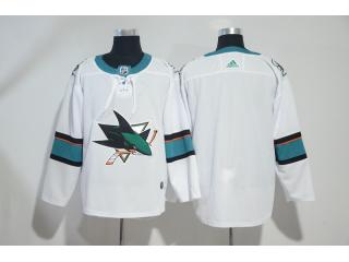 Adidas San Jose Sharks blank Ice Hockey Jersey White