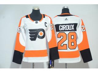 Women Adidas Philadelphia Flyers 28 Claude Giroux Ice Hockey Jersey White
