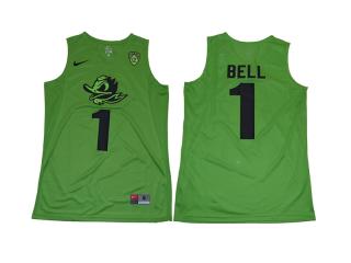 2018 Oregon Ducks 1 Jordan Bell College Basketball Jersey Electric Green