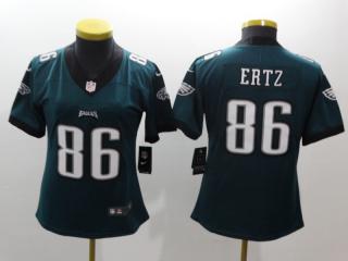 Women Philadelphia Eagles 86 Zach Ertz Football Jersey Legend Green