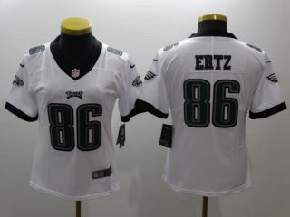 Women Philadelphia Eagles 86 Zach Ertz Football Jersey Legend White