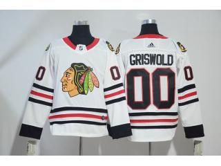 Adidas Chicago Blackhawks 00 Clark Griswold Ice Hockey Jersey White