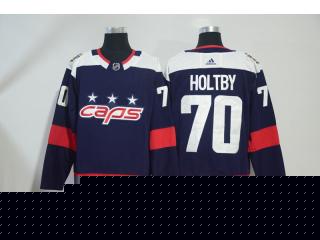 Adidas Washington Capitals 70 Braden Holtby Ice Hockey Jersey Navy Blue