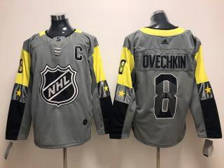 2018 NHL all star Adidas Classic Washington Capitals 8 Alex Ovechkin Ice Hockey Jersey White