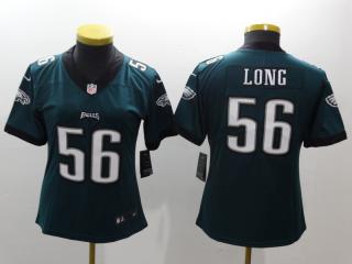 Women Philadelphia Eagles 56 Chris Long Football Jersey Legend Green