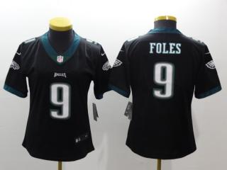 Women Philadelphia Eagles 9 Nick Foles Football Jersey Legend Black