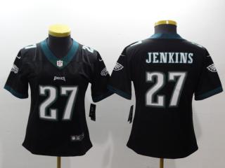 Women Philadelphia Eagles 27 Malcolm Jenkins Football Jersey Legend Black