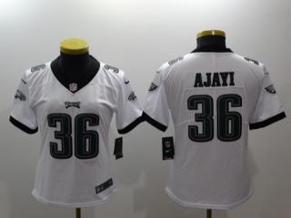 Women Philadelphia Eagles 36 Jay Ajayi Football Jersey Legend White