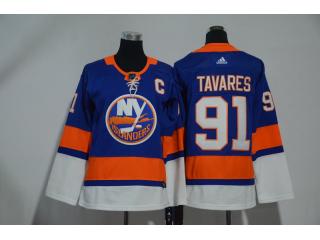 Youth Adidas New York Islanders 91John Tavares Ice Hockey Jersey Blue