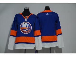 Women Adidas New York Islanders Blank Ice Hockey Jersey Blue