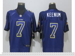 Minnesota Vikings 7 Case Keenum Drift Fashion Purple Elite Jersey