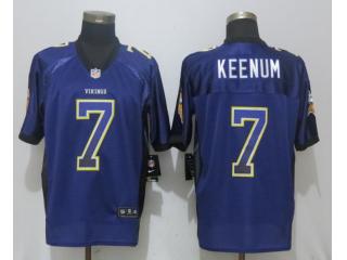 Minnesota Vikings 7 Case Keenum Drift Fashion Purple Elite Jersey