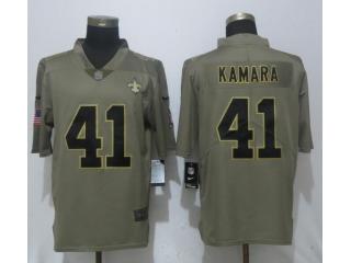 New Orleans Saints 41 Alvin Kamara Olive Salute To Service Limited Jersey