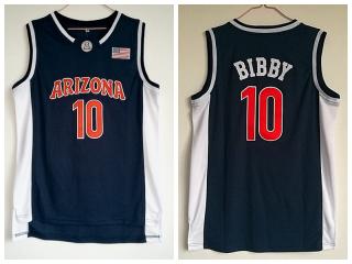 NCAA Mike Beebe blue basketball suit shirt of University Arizona grizzly 10