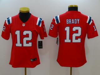 Women New England Patriots 12 Tom Brady Football Jersey Legend Red