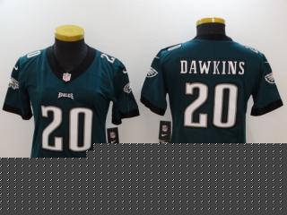Women Philadelphia Eagles 20 Brian Dawkins Football Jersey Legend Green