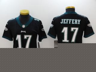 Women Philadelphia Eagles 17 Alshon Jeffery Football Jersey Legend Black