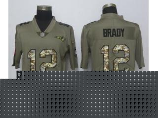 New England Patriots 12 Tom Brady Olive Camo Carson 2017 Salute to Service Limited Jersey