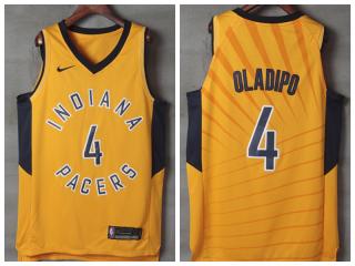2018 Nike Indiana Pacers 4 Victor Oladipo Basketball Jersey Yellow Player Edition