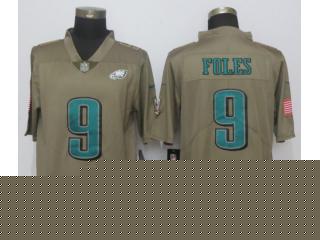 Philadelphia Eagles 9 Nick Foles Olive Salute To Service Limited Jersey