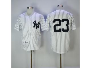 New York Yankees 23 Don Mattingly Baseball Jersey White Retro